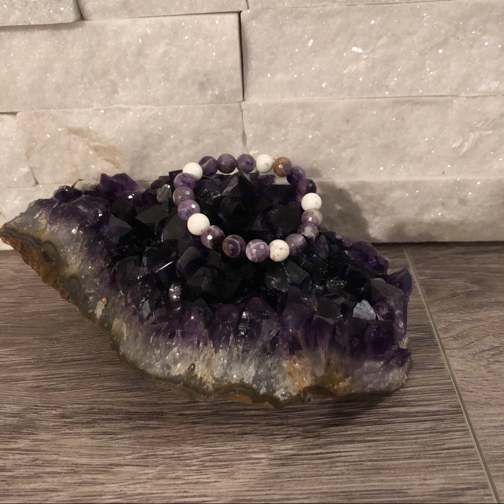 Amethyst & Howlite Healing Bracelet Chakra